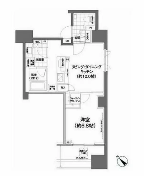 パークハビオ武蔵小山 14階階 間取り