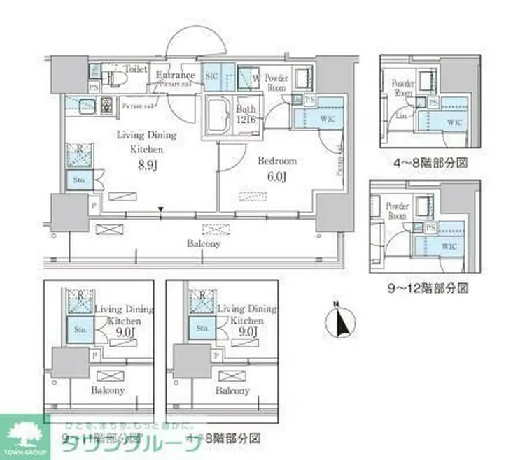 パークアクシス東陽町・親水公園 10階階 間取り