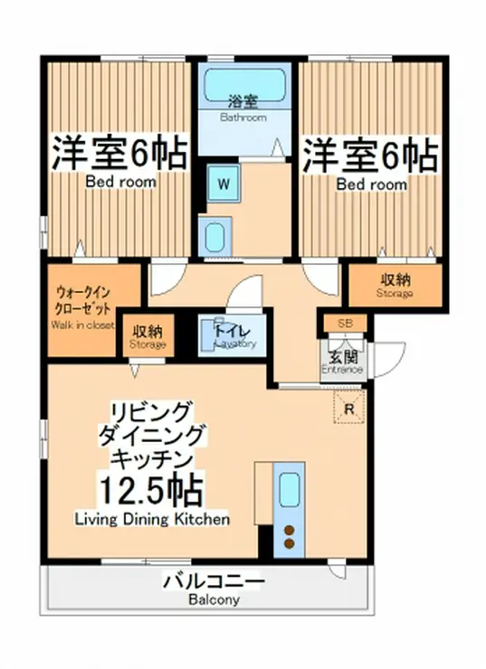 ラ・テールドゥ 1階階 間取り