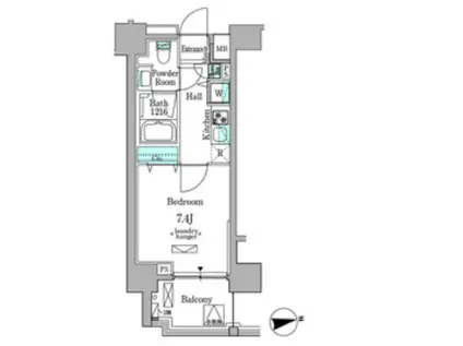 ミリアレジデンス新宿御苑(1K/10階)の間取り写真