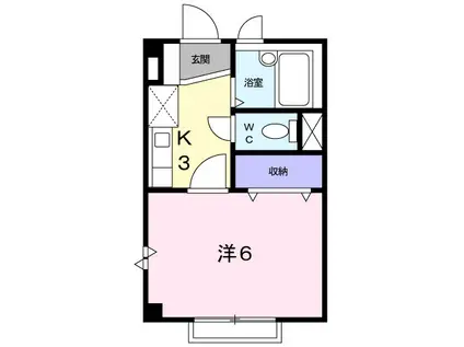 シングルハイツ川島(1K/1階)の間取り写真