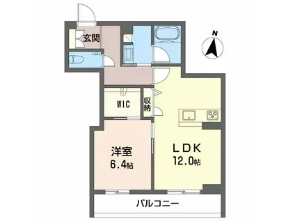マグノリア上杉(1LDK/3階)の間取り写真