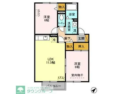 アーバンコート(2LDK/2階)の間取り写真