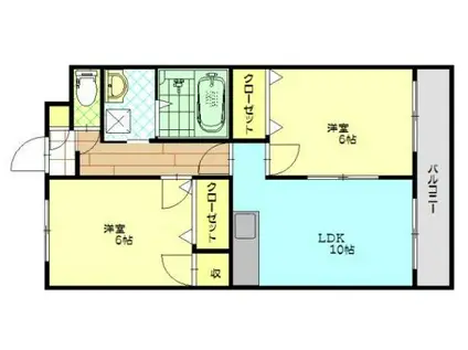 ブライトリーT(2LDK/1階)の間取り写真