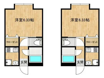 ビバンダムA・K(1K/1階)の間取り写真