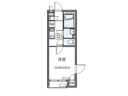 都営三田線 板橋本町駅 徒歩10分 2階建 築12年(1K/1階)の間取り写真