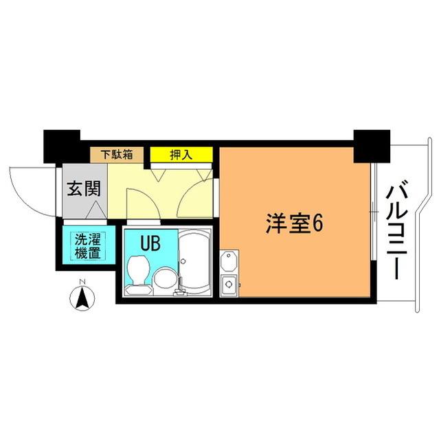 ライオンズマンション平塚駅前 305号(ワンルーム/3階)の間取り写真