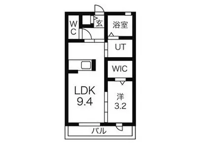 セレッソ(1LDK/1階)の間取り写真