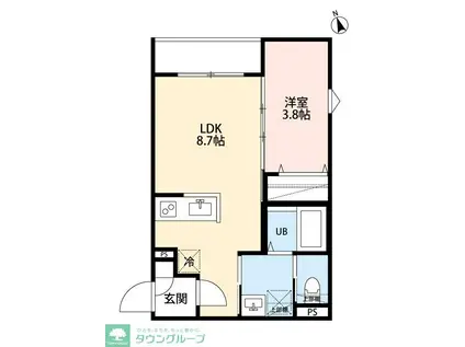 AMALFI(1LDK/1階)の間取り写真