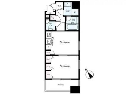 グリフィン横浜・日本大通(1DK/5階)の間取り写真