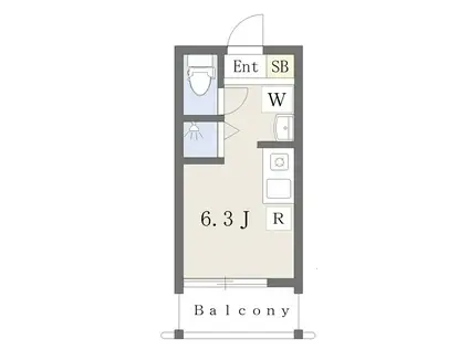 シティテラス田原(ワンルーム/2階)の間取り写真