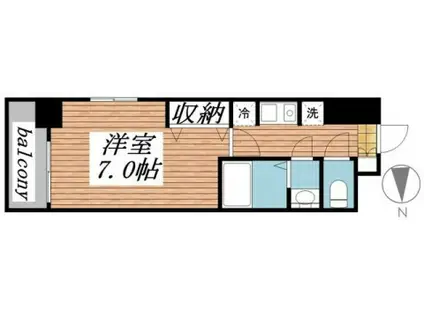 モカネスト久が原(1K/3階)の間取り写真