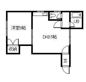 POTATO HOUSE(1DK/1階)の間取り写真