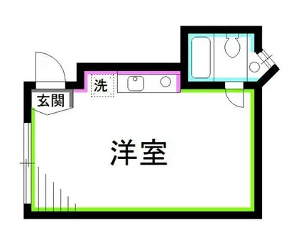 コートきらら(ワンルーム/1階)の間取り写真