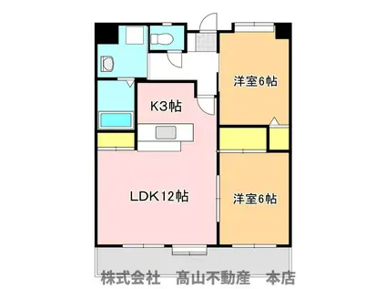 ウッドビレッジ01(2LDK/3階)の間取り写真