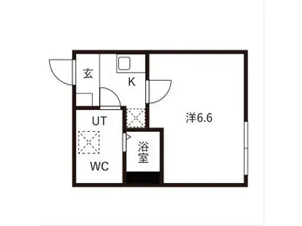 アイリス渋谷(1K/2階)の間取り写真