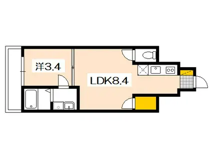 LE VERJU(1LDK/1階)の間取り写真