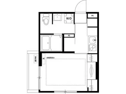 リブリ・上大岡(1K/2階)の間取り写真