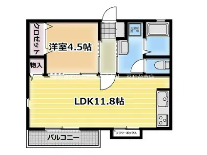 クレスト桜台(1LDK/1階)の間取り写真