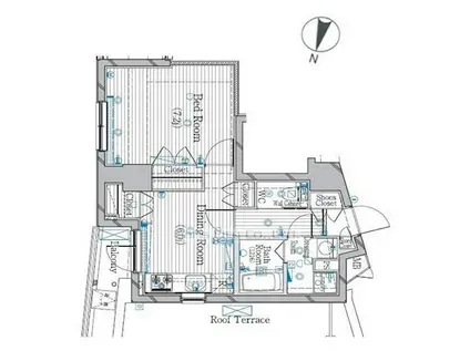 ル・リオン池袋(1DK/7階)の間取り写真