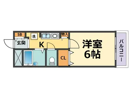 アージュ・ド・アヤハ(1K/2階)の間取り写真