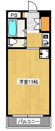 アルファ二番町(1K/2階)の間取り写真