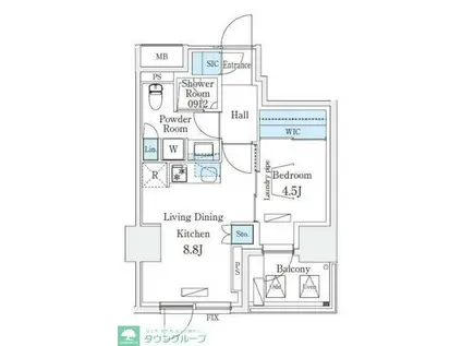 フロンティア新宿タワー(2LDK/6階)の間取り写真