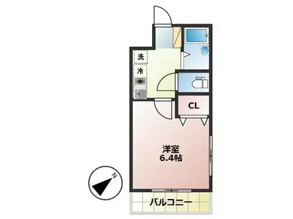 ラズベリー(1K/4階)の間取り写真