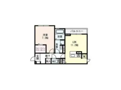 サニープレイス(1LDK/1階)の間取り写真