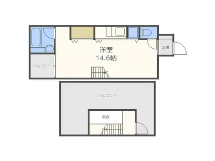 匠空KYOMACHIBORI(ワンルーム/10階)の間取り写真