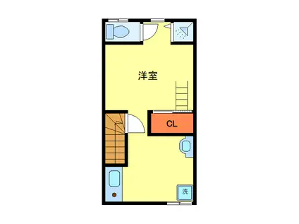 滝山アパート(1DK/2階)の間取り写真