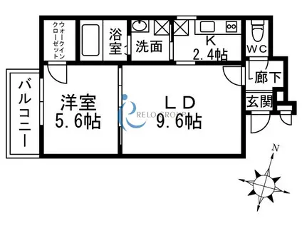 チェリーブロッサムIII番館(1LDK/1階)の間取り写真