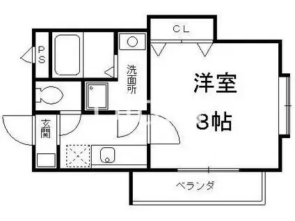 メゾン・アクティブ(1K/2階)の間取り写真