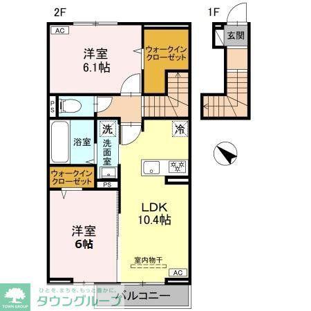 CLASSEUM桶川泉 III(2LDK/2階)の間取り写真