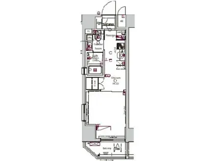 XEBEC上野(1K/11階)の間取り写真