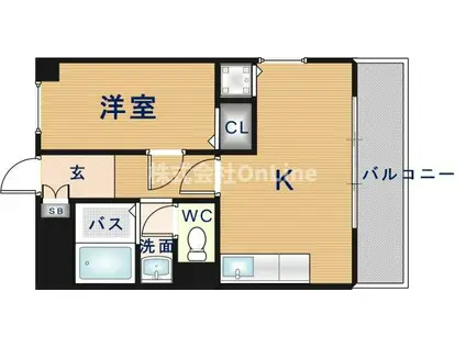 阪口マンション(1DK/3階)の間取り写真