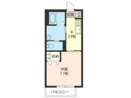 シャーメゾンエトワール(1K/2階)の間取り写真