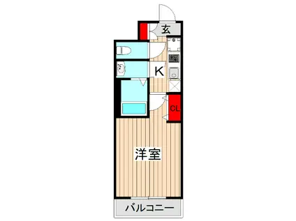 ユリカロゼ成増(1K/3階)の間取り写真