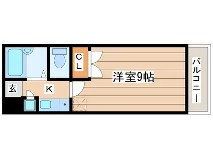 ウェルステージ木町通(1K/8階)の間取り写真