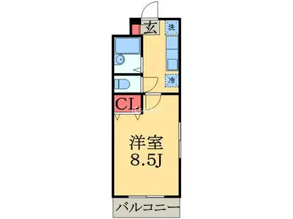シャルム春日(1K/1階)の間取り写真