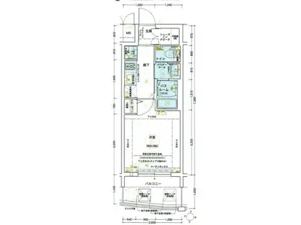 エステムコート梅田茶屋町IIIネクスタ(1K/6階)の間取り写真