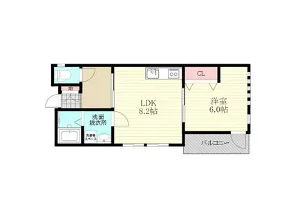 HOSOKAWA7(1LDK/2階)の間取り写真