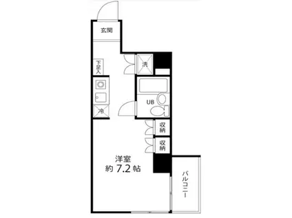 ドミトリー原町田(ワンルーム/4階)の間取り写真