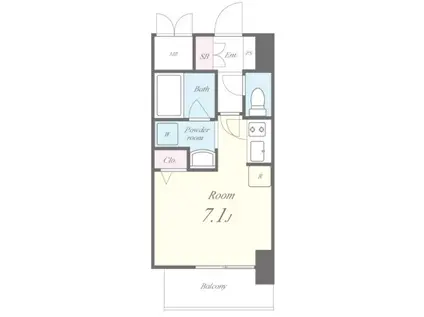 セイワパレス玉造(ワンルーム/9階)の間取り写真