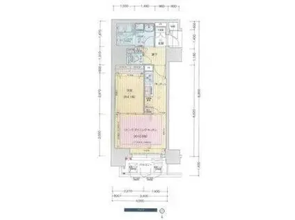 プレサンス広小路通葵(1LDK/6階)の間取り写真