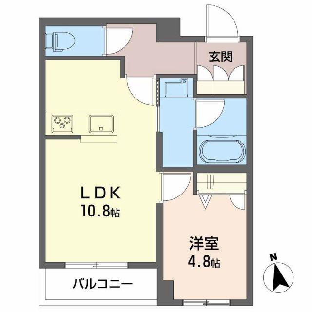 ARISTIO(1LDK/3階)の間取り写真