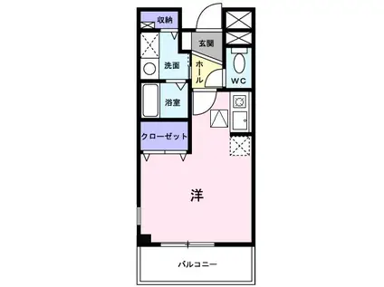 グランドール・COCO(1K/1階)の間取り写真