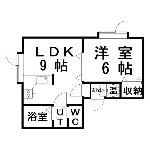 パンシォンジュネス(1LDK/2階)の間取り写真