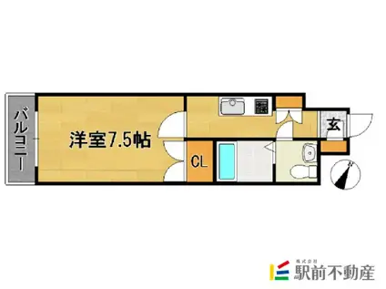 CLUB ORIENT NO.70 HA(1K/4階)の間取り写真