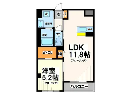 レオンII(1LDK/3階)の間取り写真